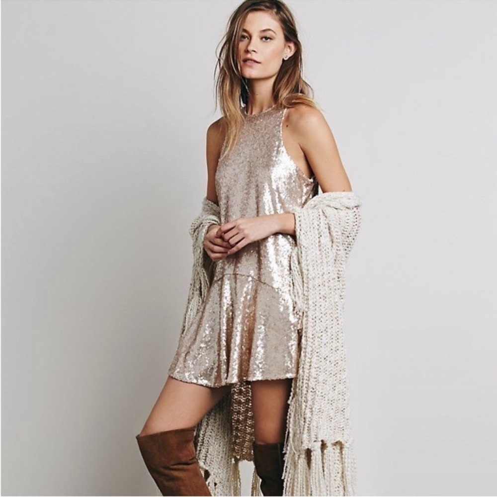 NWT Free People Sequin Minidress